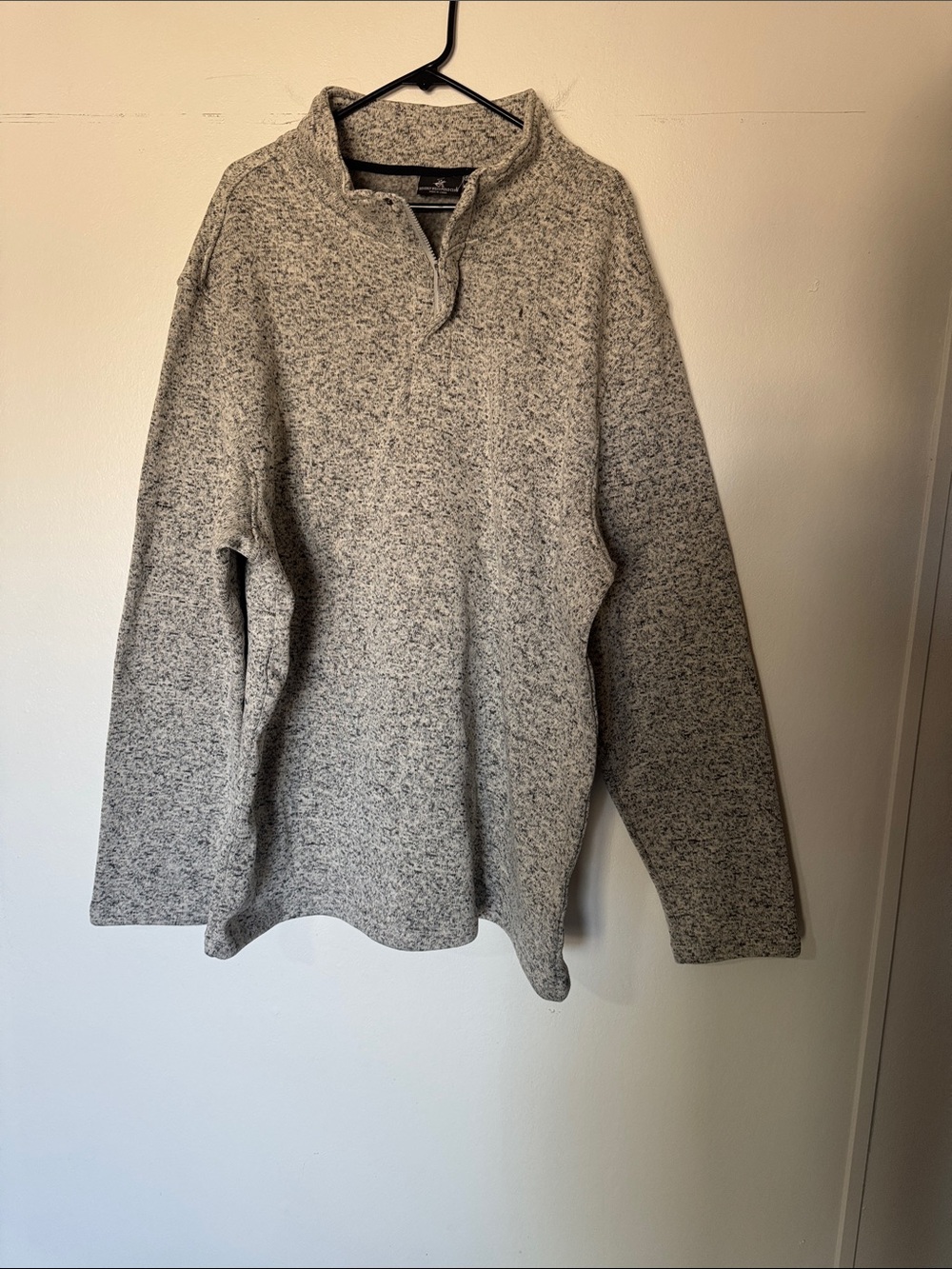 Beverly Hills Polo Club Gray Marled Quarter-Zip Sweater